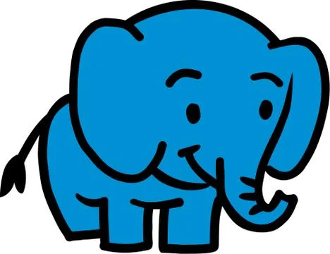 Elephant cartoon Stock Illustration