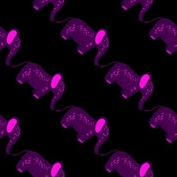 Elephant cute seamless pattern. Background with kids toy. Stock Illustration