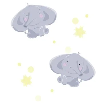 Elephant cute style Stock Illustration