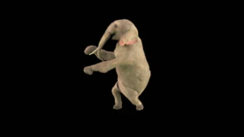 Elephant Dancing 3d rendering animal realistic Stockbeeldmateriaal 300050278