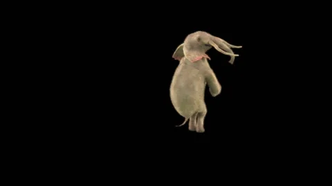 Elephant Dancing 3d rendering animal realistic Stock Footage 302292649