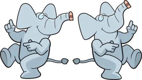 Elephant Dancing Stock Illustration