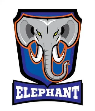 Elephant. Elegant Elephant head Stock Illustration