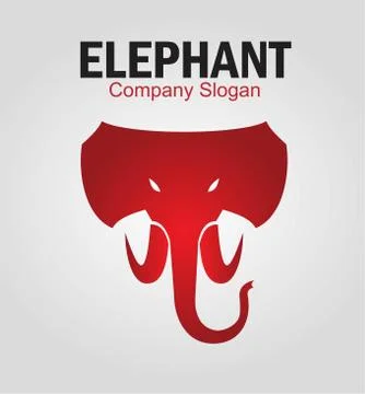 Elephant. Elephant elegant head Stock Illustration