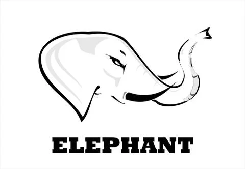 Elephant. elephant head Stock Illustration