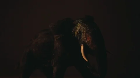Elephant figure studio footage Stock Footage 88005820