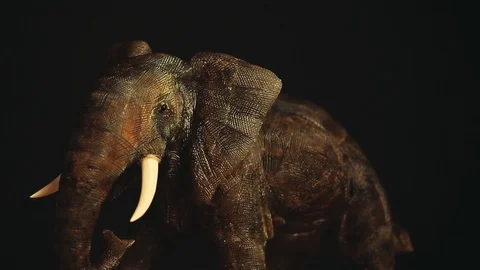Elephant figure studio footage Stock Footage 88005950