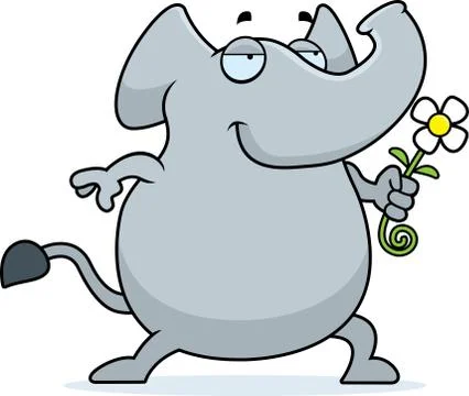 Elephant Flower Stock Illustration