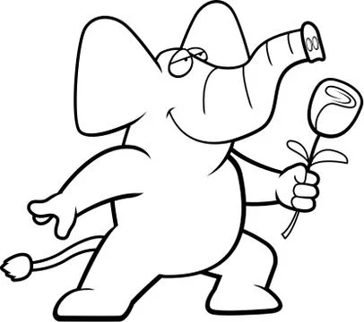 Elephant Flower Stock Illustration