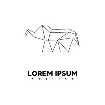 Elephant geometry vector design template illustration 스톡 일러스트