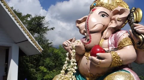 Elephant god statue Stock Footage 43672063