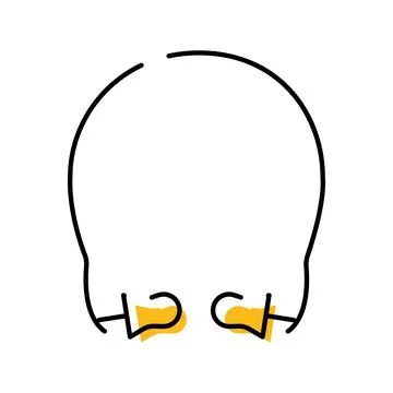 Elephant head creative simple line art illustration Stock Illustration