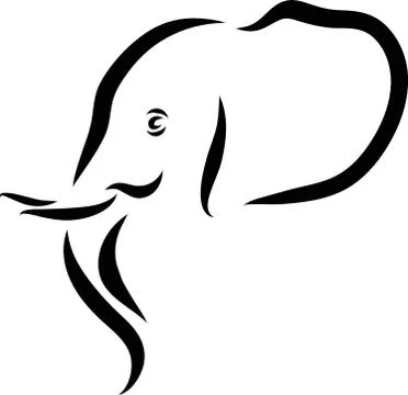 Elephant head Stock Illustration