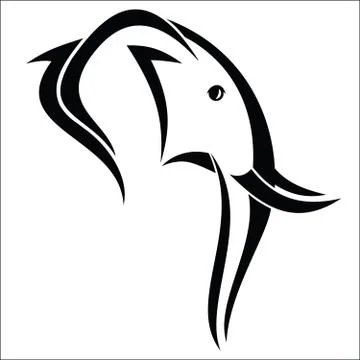 Elephant head Ilustração Stock