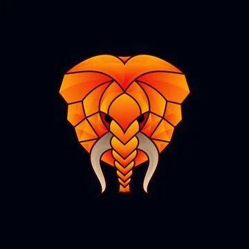 Elephant head Stock Illustration