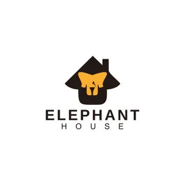 Elephant house vector Stock Illustration