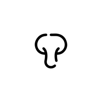 Elephant icon. Simple style elephant show poster background symbol. Zoo sho.. Stock Illustration