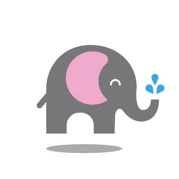 Elephant Icon Single Stock Illustration