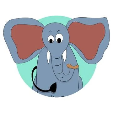 Elephant icon vector avatar Stock Illustration