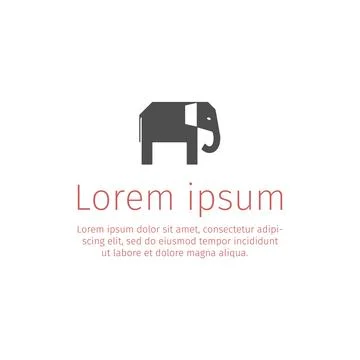Elephant icon. Vector sign for web graphics. Stock Illustration