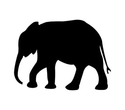 Elephant icon on white background Stock Illustration