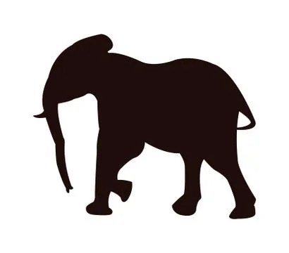 Elephant icon on white background Stock Illustration
