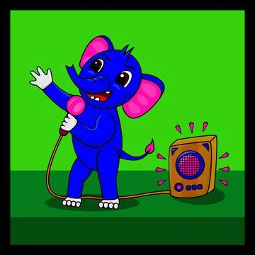 Elephant Ilustration Vector Stock Illustration