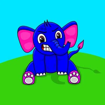 Elephant Ilustration Vector Stock Illustration