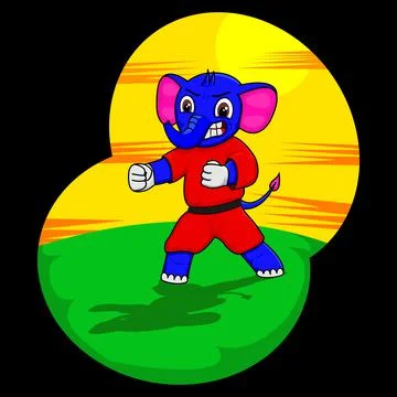 Elephant Ilustration Vector Stock Illustration