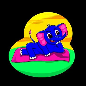 Elephant Ilustration Vector Stock Illustration