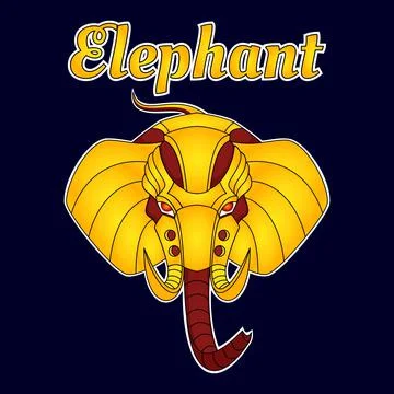 Elephant Ilustration Vector Stock Illustration