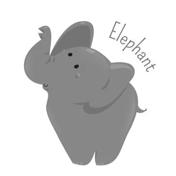 Elephant isolated. Child fun pattern icon Stock Illustration