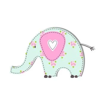 Elephant. Isolated on white background. Stock Illustration