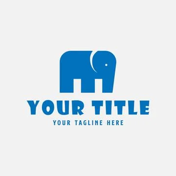 Elephant Letter M logo Stock Illustration
