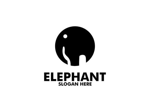 Elephant Logo Design Vector,  Elephant silhouette logo template Stock Illustration