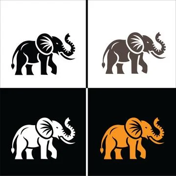 Elephant logo icon set. Illustrazione stock