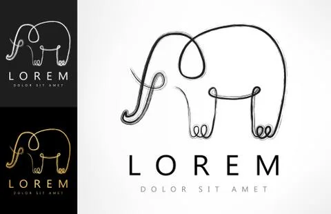 Elephant logo Stock Illustration