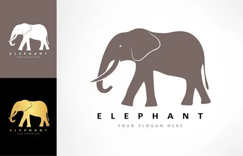 Elephant logo vector. Animal design. Stock Illustration