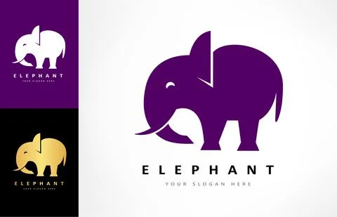 Elephant logo vector. Animal design. Stock Illustration