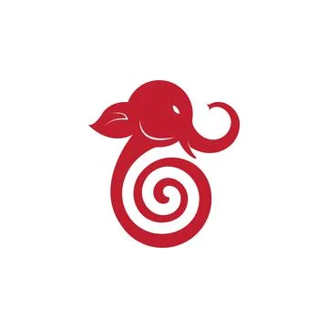 Elephant logo vector icon illustration Stock Illustration