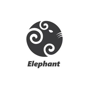 Elephant logo vector icon illustration Stock Illustration