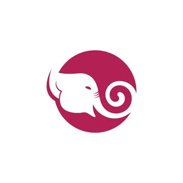 Elephant logo vector icon illustration Stock Illustration