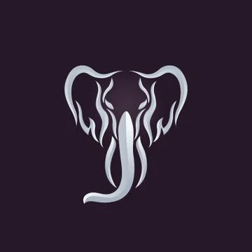 Elephant logo Vector Stock Illustration