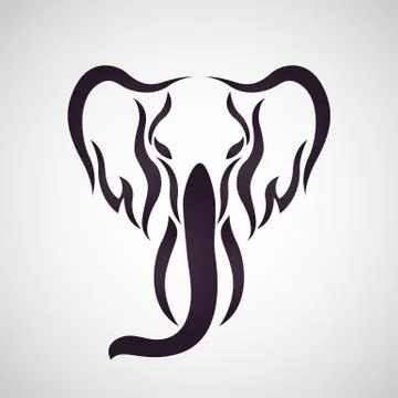 Elephant logo Vector Stock Illustration