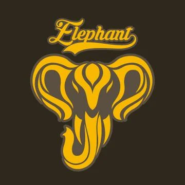 Elephant logo vector Stock Illustration