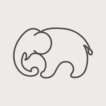 Elephant logo vector Stock Illustration
