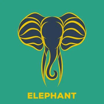 Elephant logo vector Stock Illustration