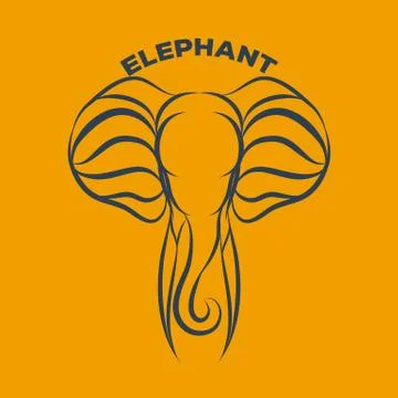 Elephant logo vector Stock Illustration