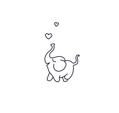 Elephant lovly Stock Illustration