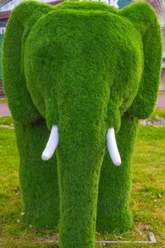 The elephant is made of grass Foto stock